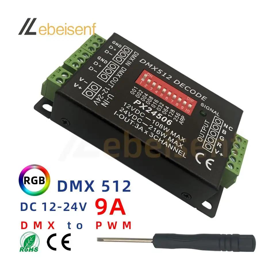 DMX 512 ڴ LED DMX512 Ʈѷ , PX24506 DC 12V 24V 9A, DMX512/1990 ȣ PWM RGB LED Ʈ   